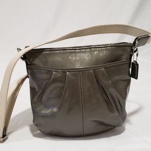 Coach Oliver Green Patent Leather Crossbody Purse